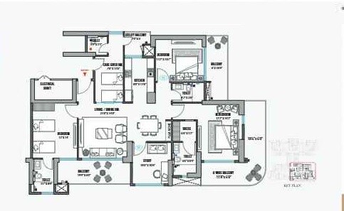 3 BHK 2533 Sq. Ft. Apartment