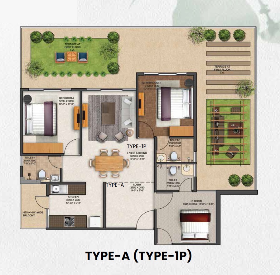 3 BHK 1410 Sq. Ft. Apartment in JMS Group Silver Living