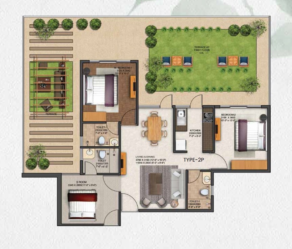 Other, jms-group-silver-living 3 Bedroom 1559 Sq.Ft. Apartment In Sector 95 Gurgaon 9421174