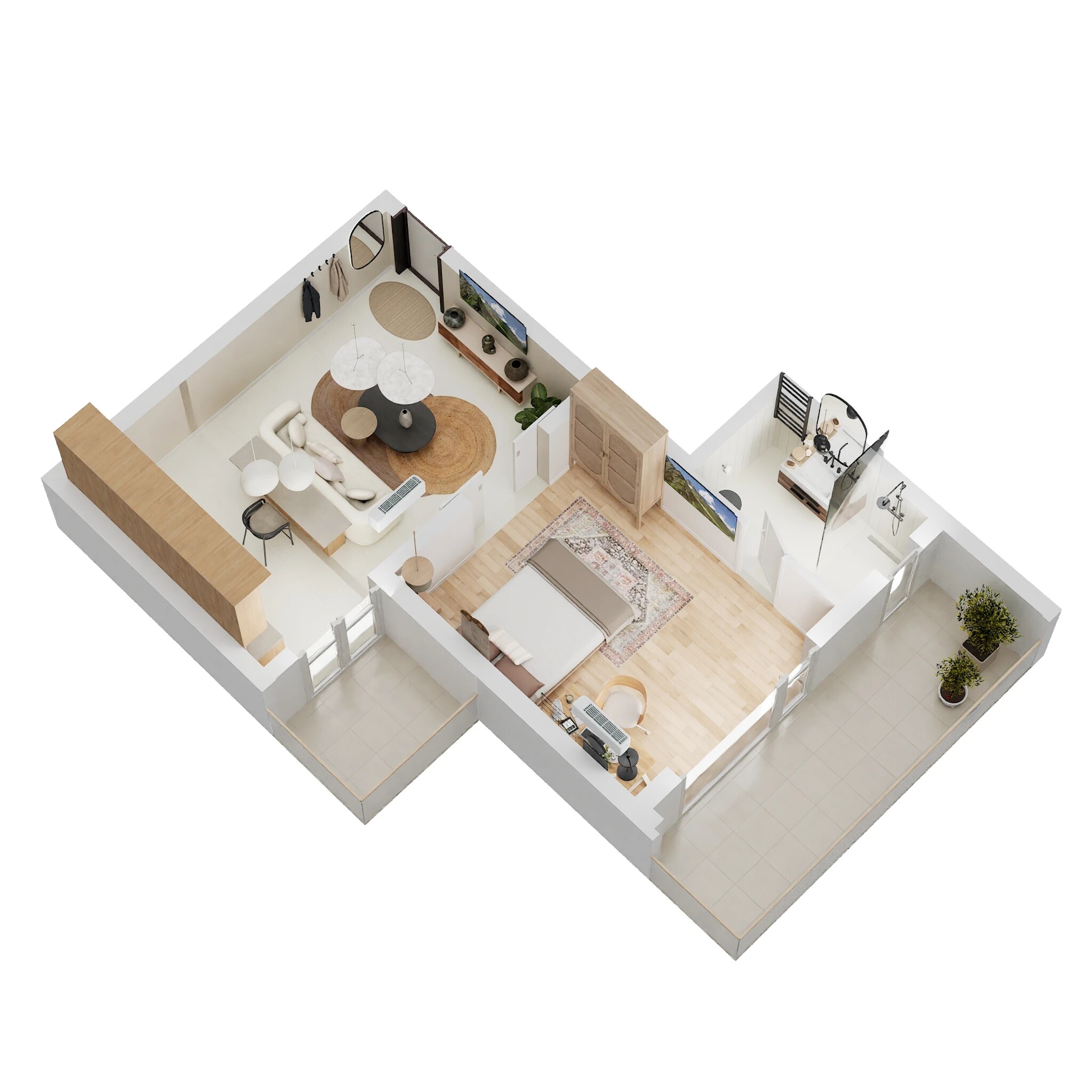 1 BHK 940 Sq. Ft. Apartment