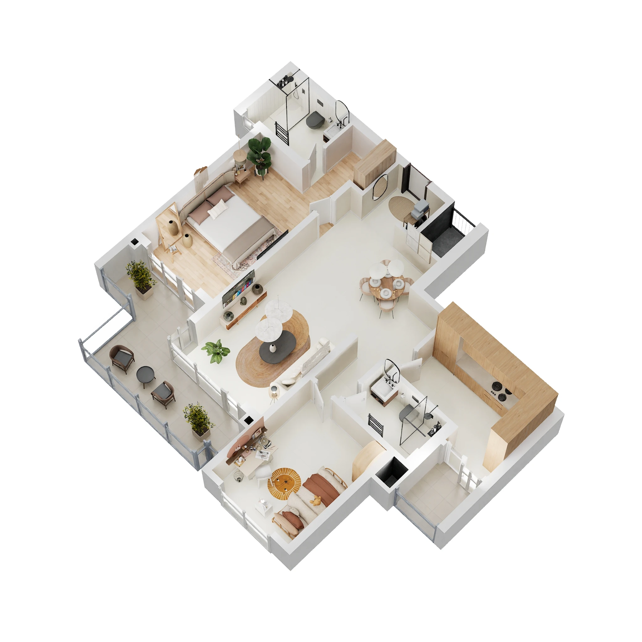 2 BHK 1740 Sq. Ft. Apartment in Krisumi Waterside Residences