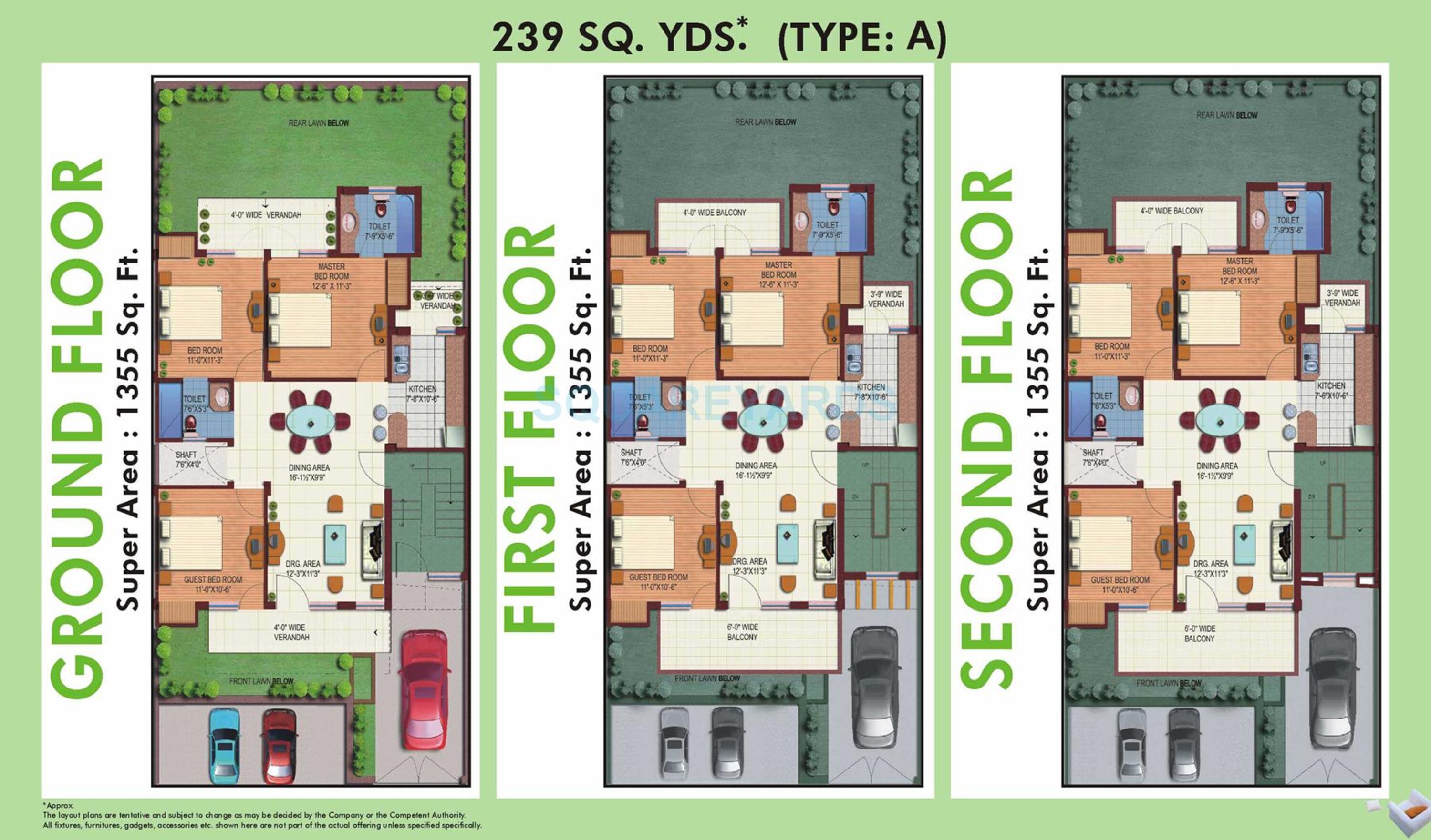 3 Bhk 1355 Sq Ft Independent Floortypical Floor For Sale In M2k