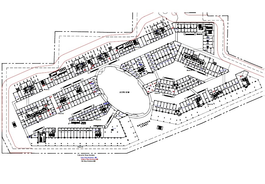Floor plan of 1400 Sq. Ft. Retail Shop in M3M 65 Avenue, Gurgaon