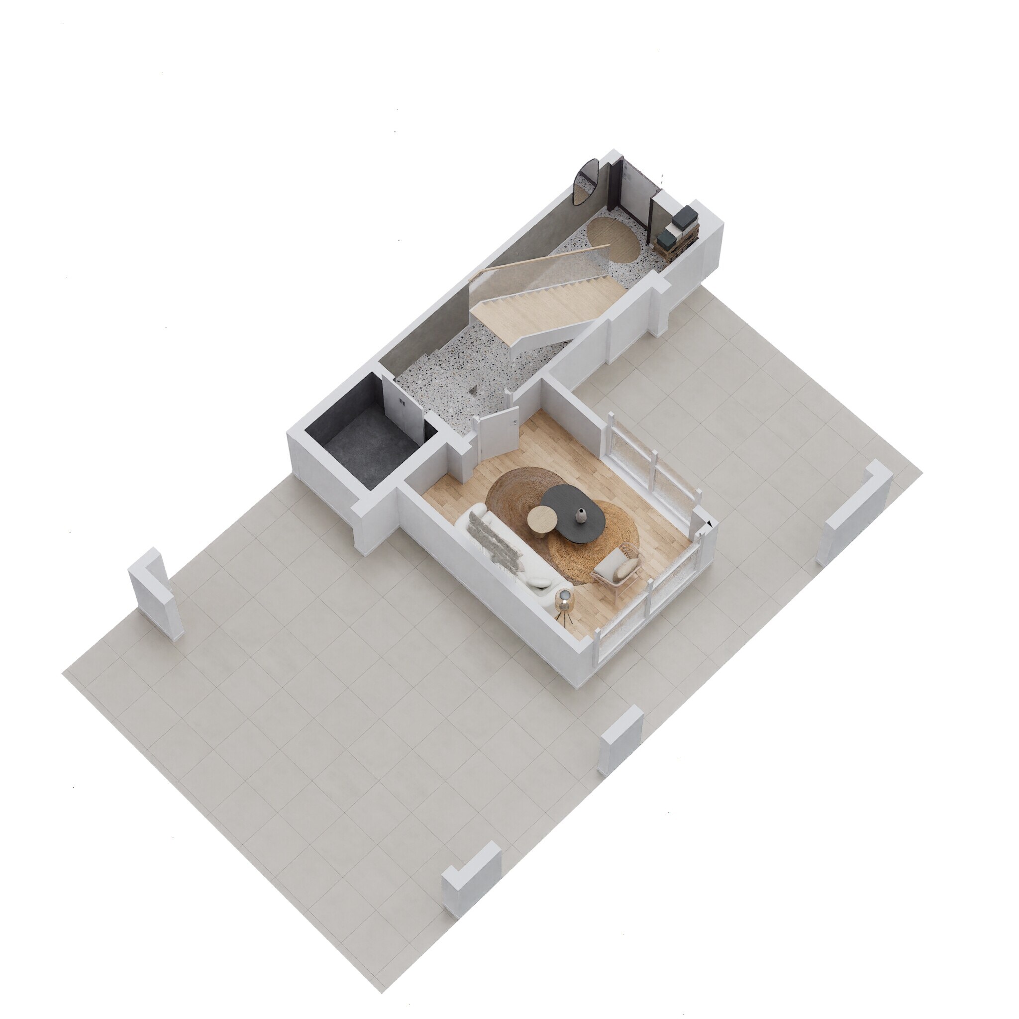 Floor plan of 2 BHK 1155 Sq. Ft. Ind Floor in M3M Antalya Hills, Gurgaon