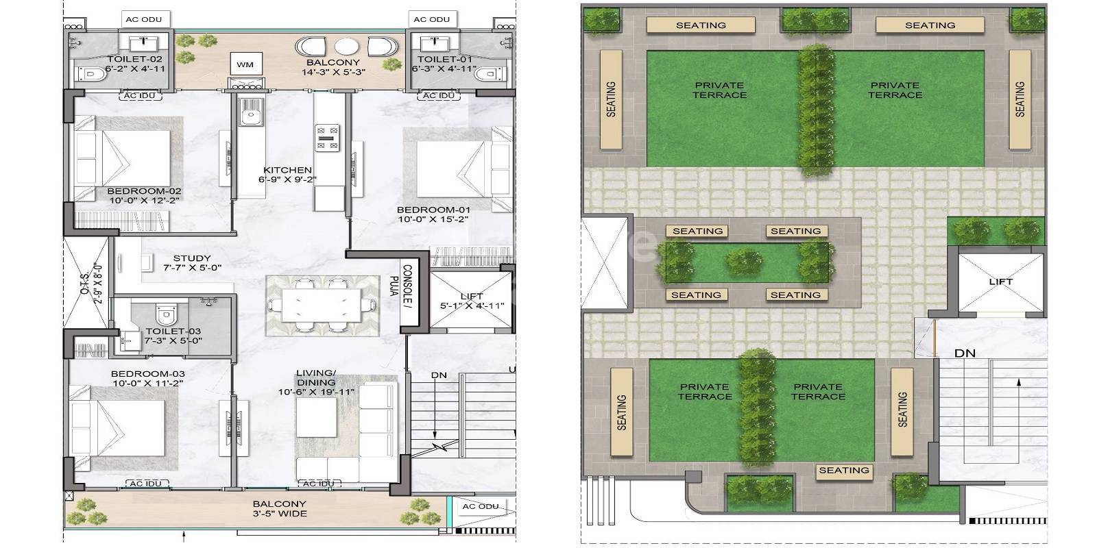 Other, m3m-antalya-hills 3 Bedroom 1673 Sq.Ft. Apartment In Sector 79 Gurgaon 7901018