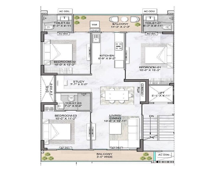 Other, m3m-antalya-hills 3 Bedroom 1432 Sq.Ft. Apartment In Sector 79 Gurgaon 8886903