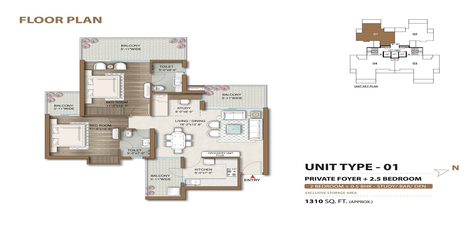 Other, m3m-capital 2 Bedroom 1310 Sq.Ft. Apartment In Sector 113 Gurgaon 8884095