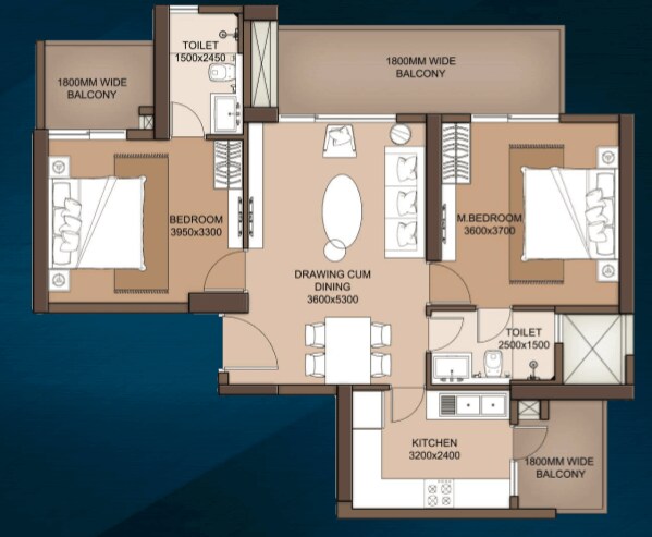 Other, m3m-heights 2 Bedroom 1350 Sq.Ft. Apartment In Sector 65 Gurgaon 9166933