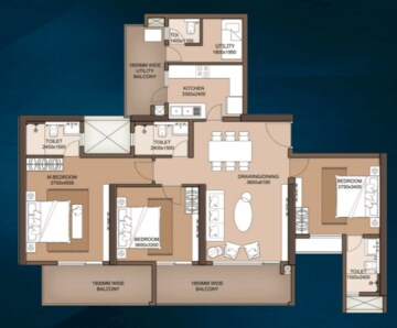  3 BHK Apartment at M3M Heights, Sector 65 – for Rent