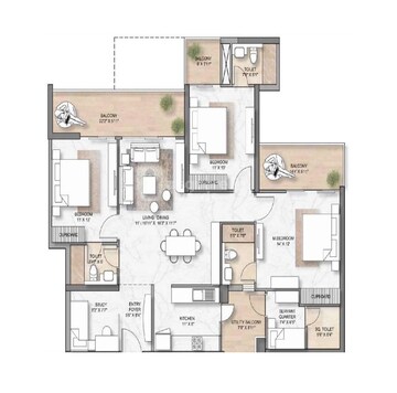  3 BHK Apartment at M3M Crown, Sector 111 – for Sale