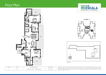  3 BHK Apartment at M3M Escala, Sector 70a – for Sale