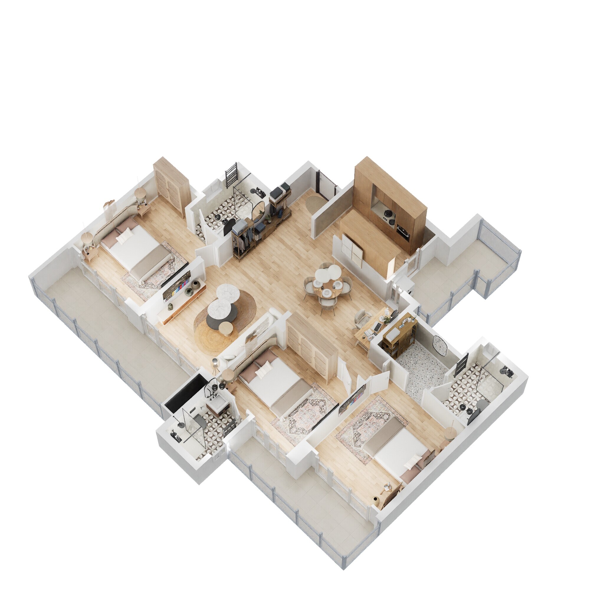 3 BHK 1570 Sq. Ft. Apartment