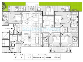 4 BHK Apartment For Rent in M3M Golf Estate Sector 65 Gurgaon  8019323