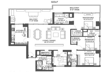  3 BHK Apartment at M3M Golf Estate Fairway East, Sector 65 – for Sale