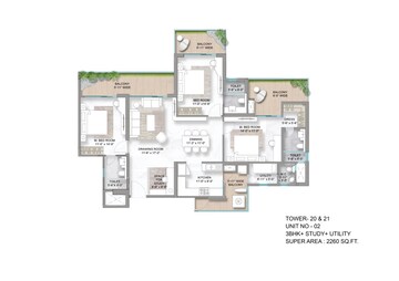  3 BHK Apartment at M3M Golf Hills, Sector 79 – for Sale
