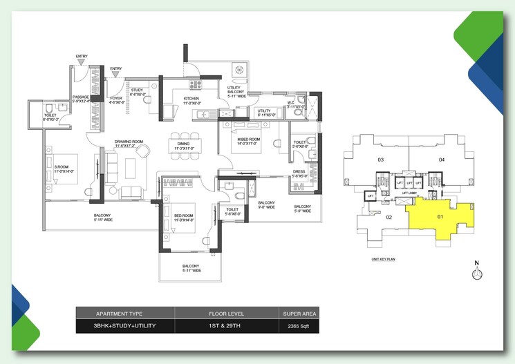 Other, m3m-golf-hills 3 Bedroom 2365 Sq.Ft. Apartment In Sector 79 Gurgaon 8648398