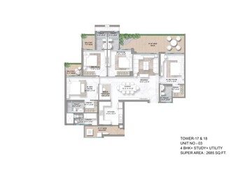  4 BHK Apartment at M3M Golf Hills, Sector 79 – for Sale