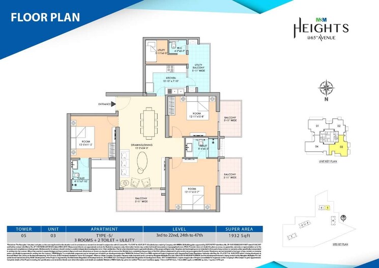 Other, m3m-heights 3 Bedroom 1789 Sq.Ft. Apartment In Sector 65 Gurgaon 8750259