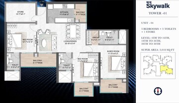  3 BHK Apartment at M3M Heights, Sector 65 – for Rent