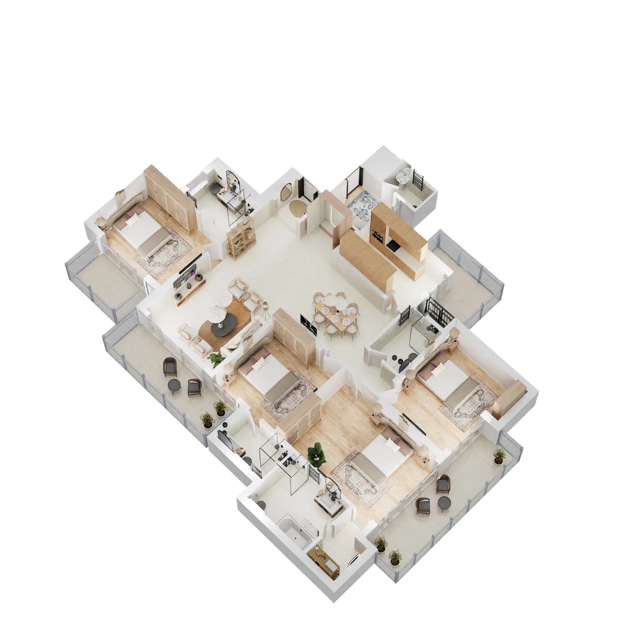 Floor plan of 4 BHK 2875 Sq. Ft. Apartment in M3M Latitude, Gurgaon