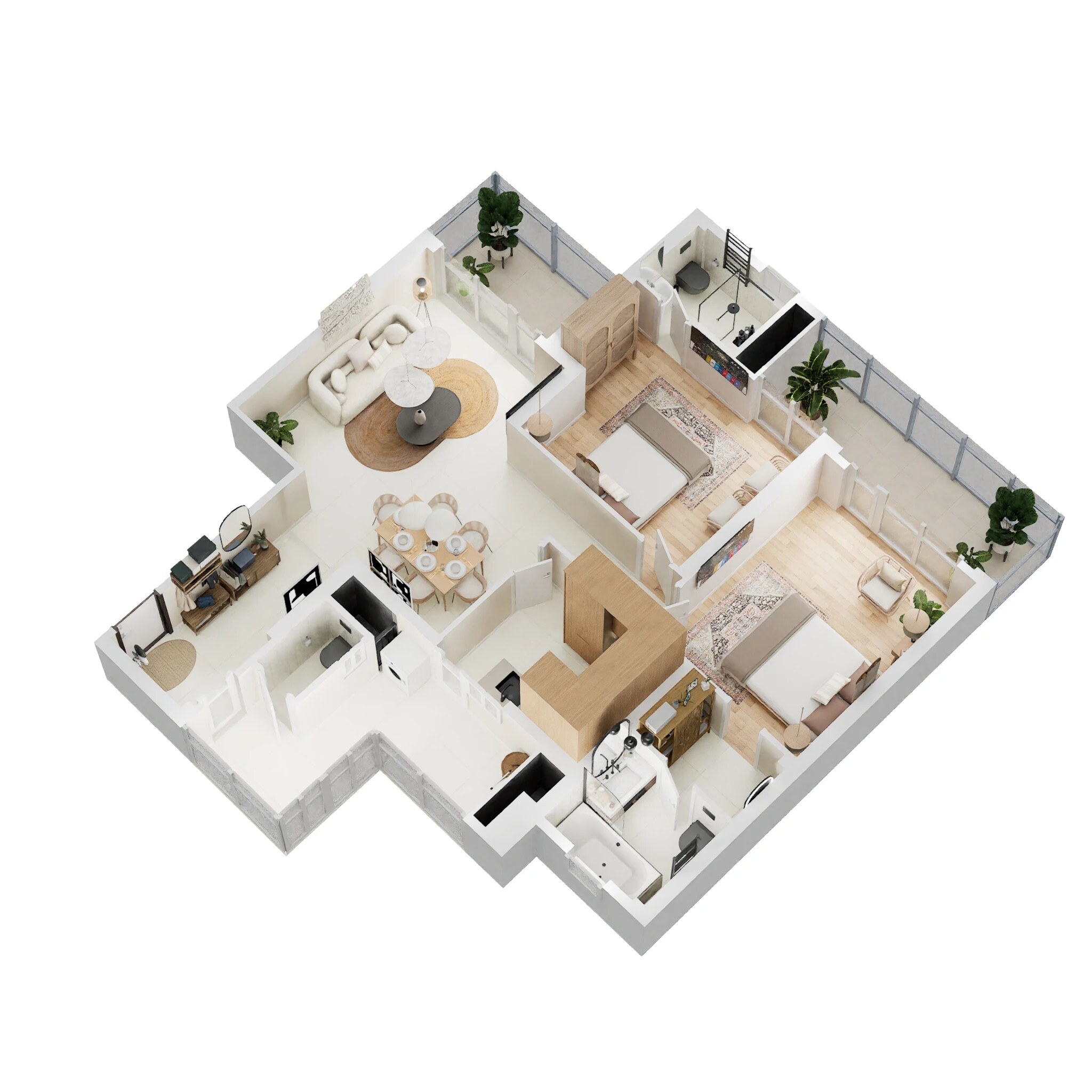 2 BHK 1638 Sq. Ft. Apartment