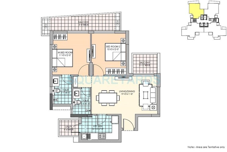 Other, m3m-marina 2 Bedroom 1330 Sq.Ft. Apartment In Sector 68 Gurgaon 9387730