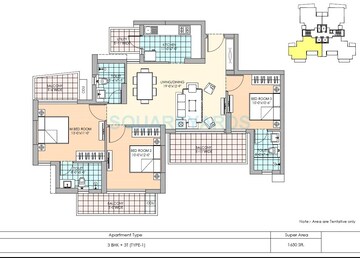  3 BHK Apartment at M3M Marina, Sector 68 – for Rent