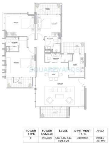  3 BHK Apartment at M3M Merlin, Sector 67 – for Sale