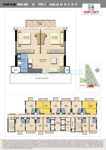  2 BHK Apartment at M3M One Key Resiments Commercial, Ramgarh Dhani – for Sale