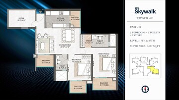  2 BHK Apartment at M3M Skywalk, Sector 74 – for Rent