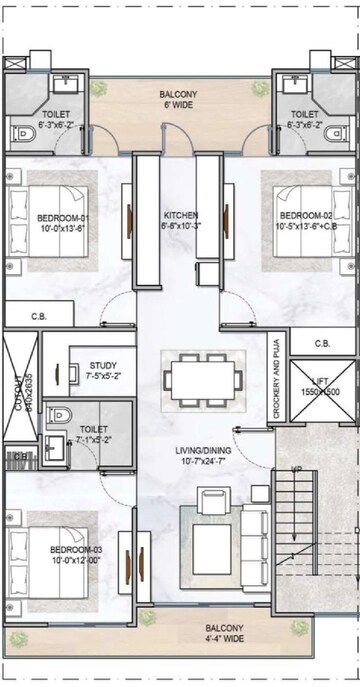  3 BHK Apartment at M3M Soulitude, Sector 89 – for Sale