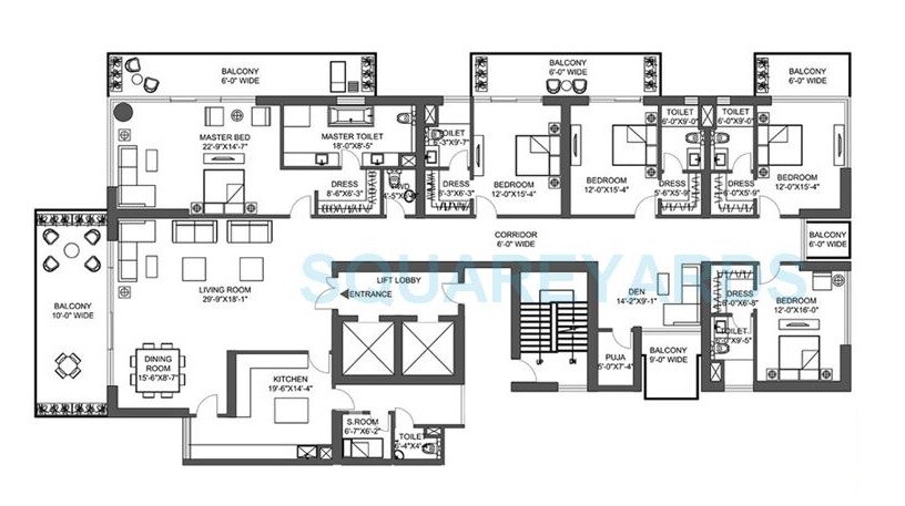 5 BHK 6500 Sq. Ft. Apartment