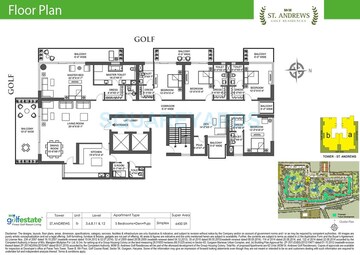  5 BHK Apartment at M3M ST. Andrews Golf Residences, Sector 65 – for Rent