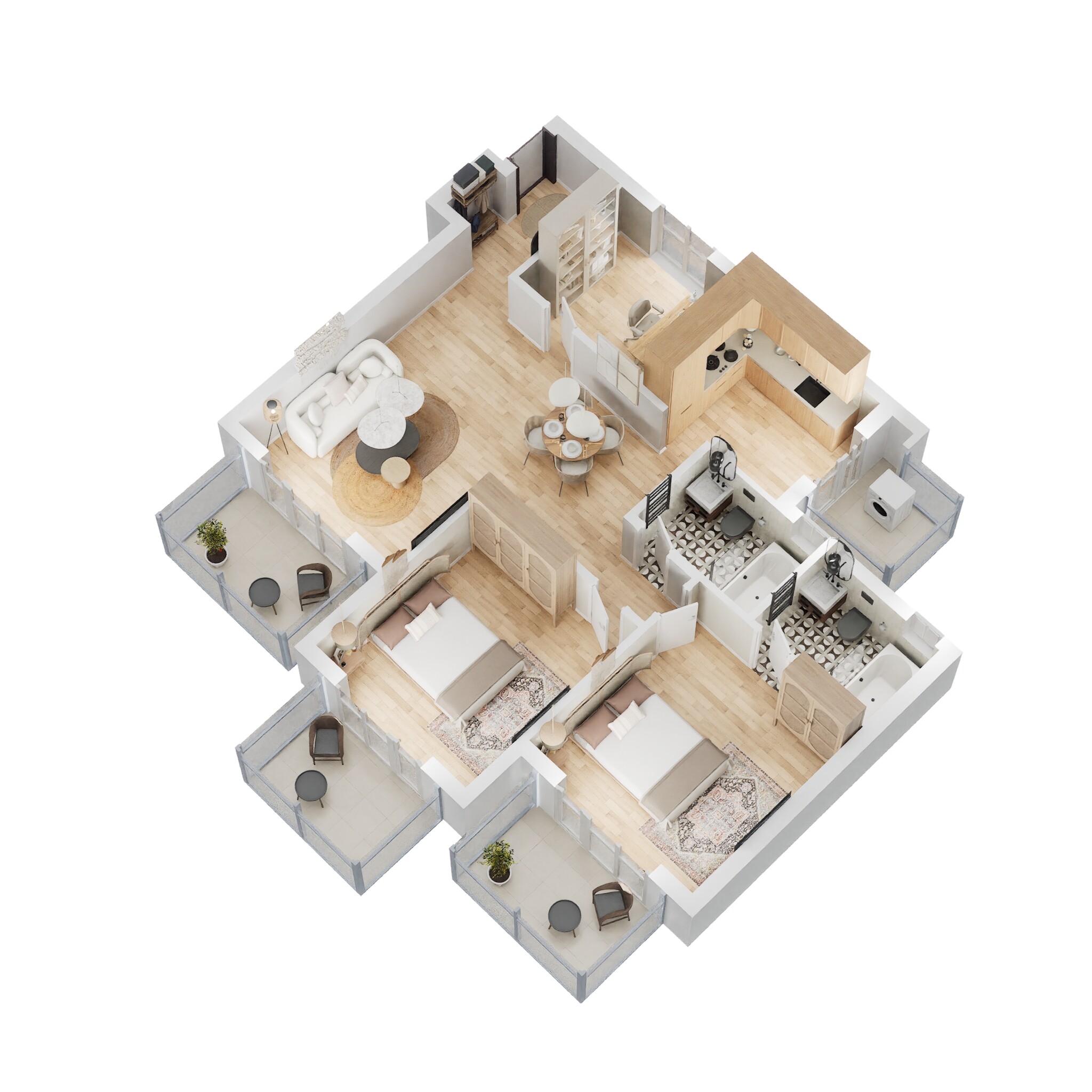 m3m woodshire apartment 2bhk st 1534sqft 1 3d 1302