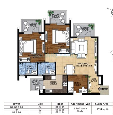  2 BHK Apartment at M3M Woodshire, Sector 107 – for Sale