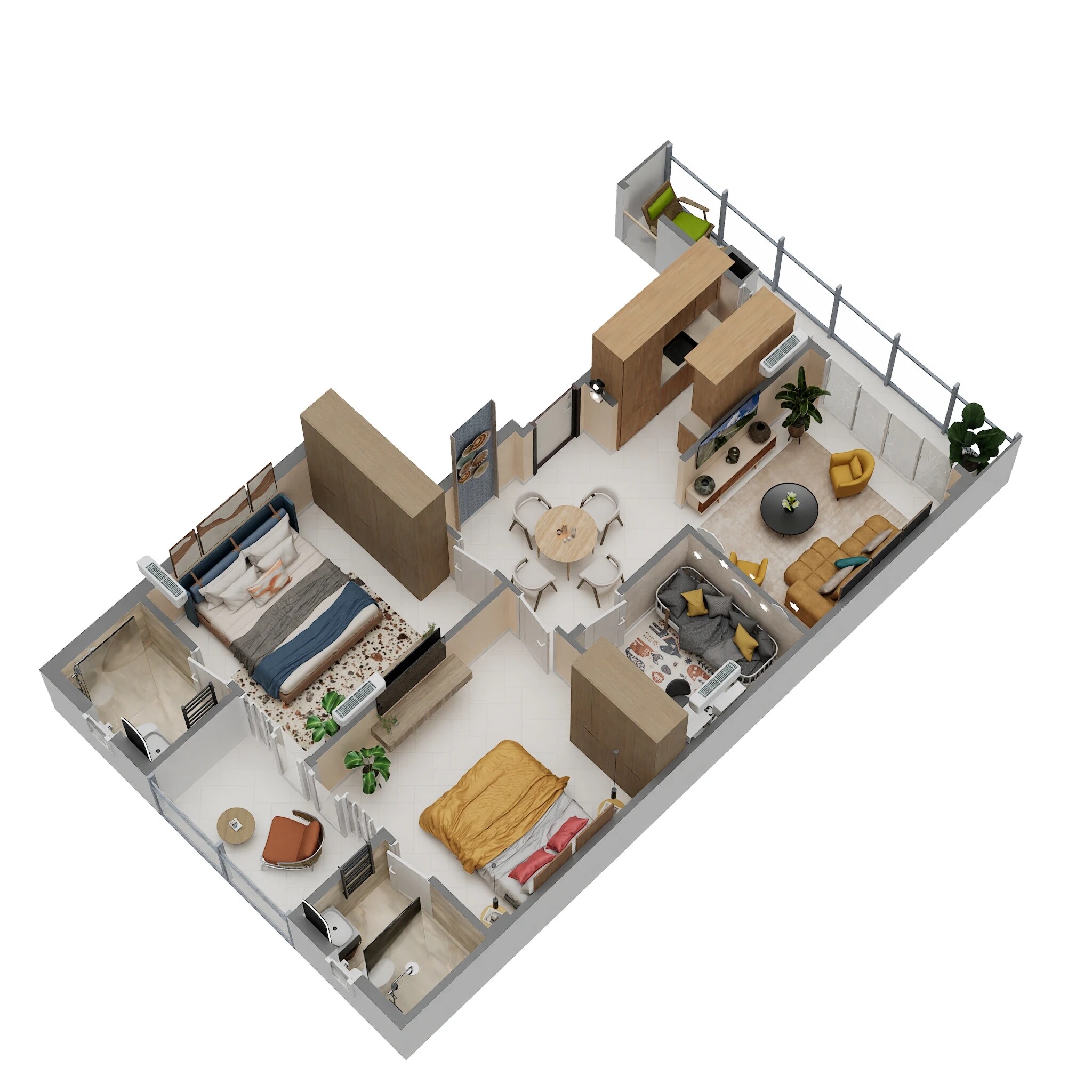 Floor plan of 2 BHK 1089 Sq. Ft. Ind Floor in Maestro Residences, Gurgaon