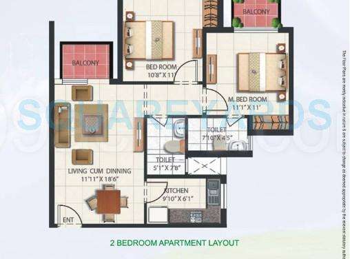 mahindra aura apartment 2bhk 950sqft 1