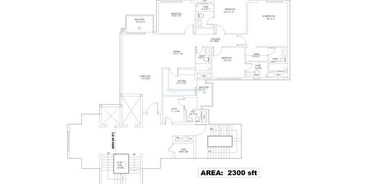 mahindra aura apartment 4bhk sq 2300sqft 1