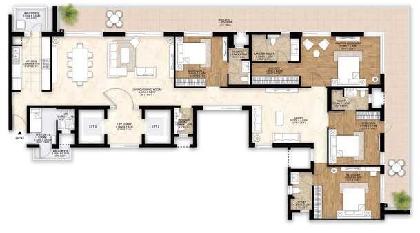 Other, mahindra-luminare 4 Bedroom 3625 Sq.Ft. Apartment In Sector 59 Gurgaon 7981622