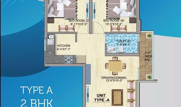 mahira homes 103 apartment 2 bhk 570sqft 20200306170329