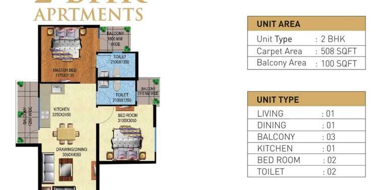 mahira homes 95 apartment 2 bhk 508sqft 20211108131145