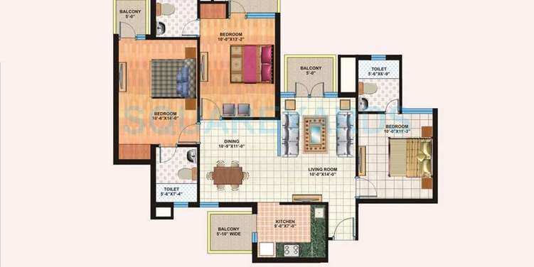 mapsko casa bella apartments apartment 3bhk 1430sqft 1