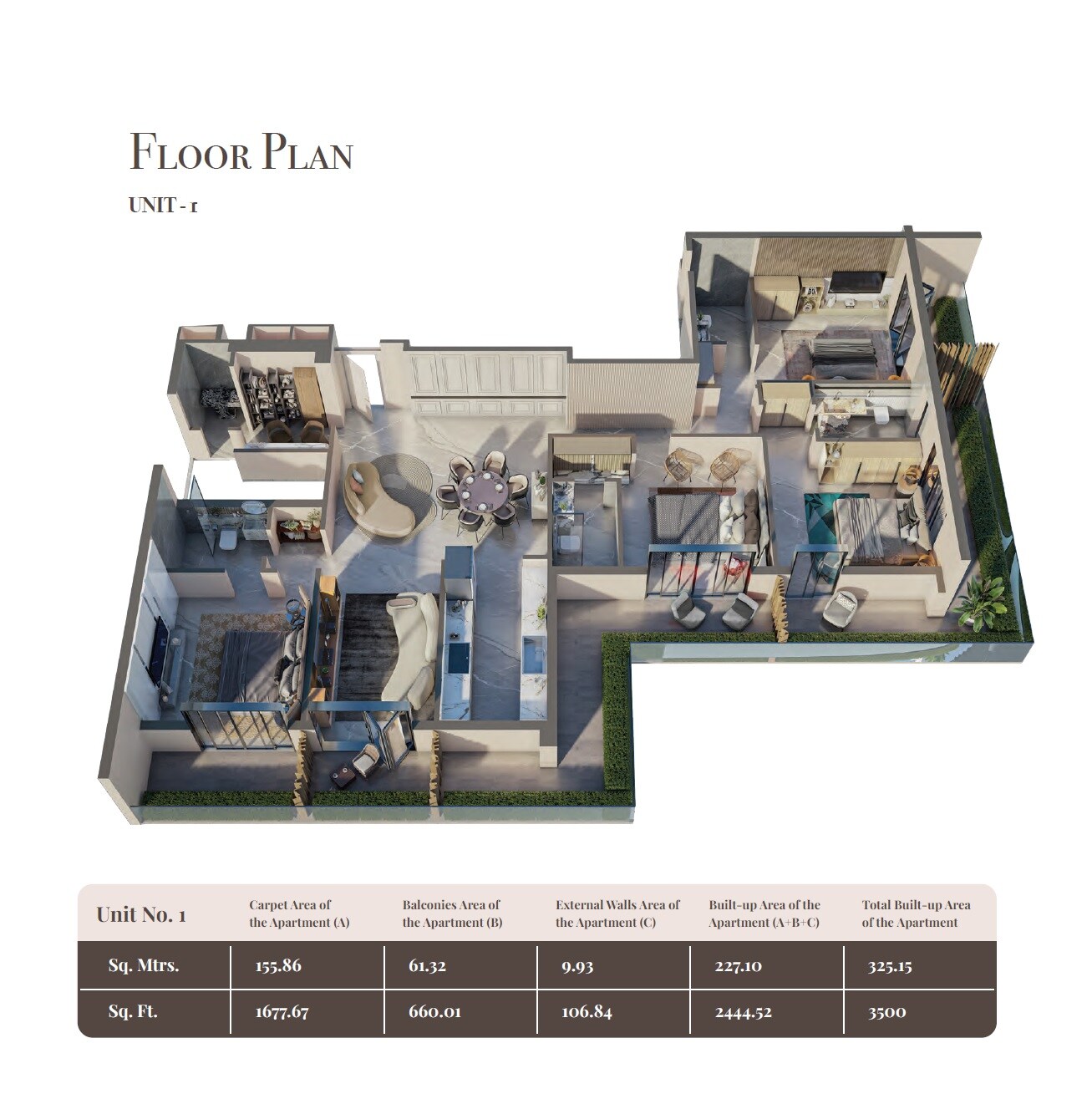 4 BHK 3500 Sq. Ft. Apartment