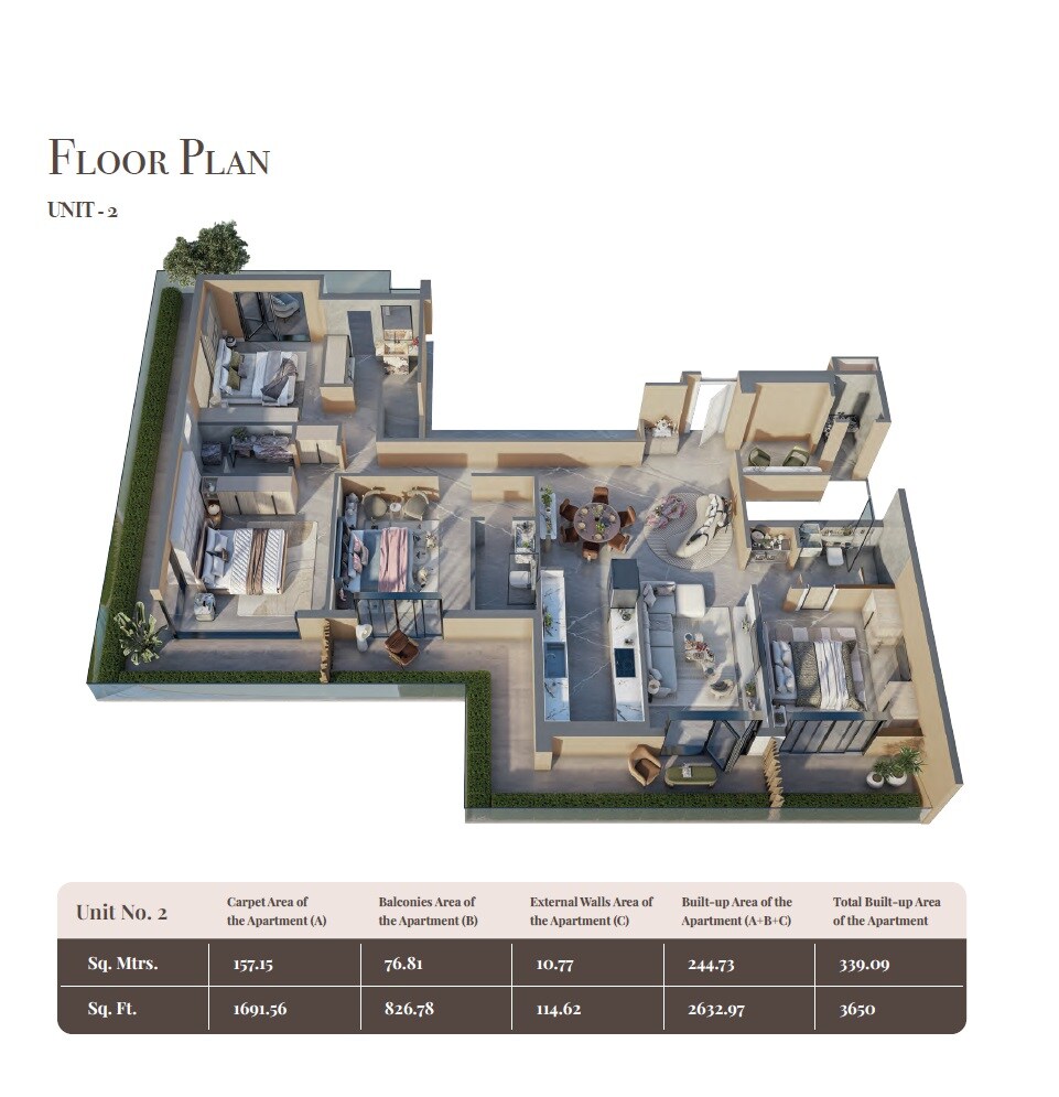 4 BHK 3650 Sq. Ft. Apartment