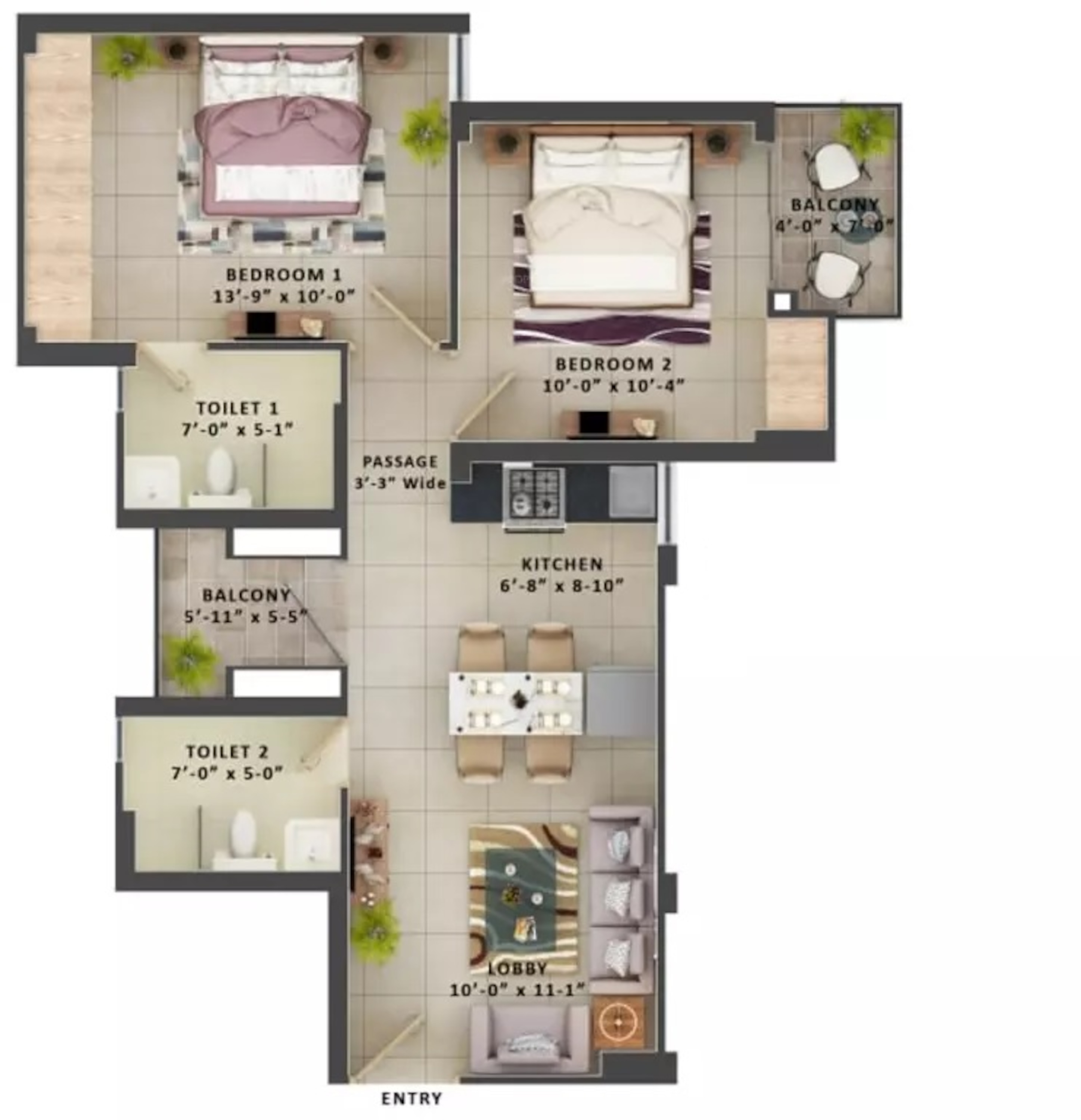 mrg the meridian apartment 2bhk 542sqft01