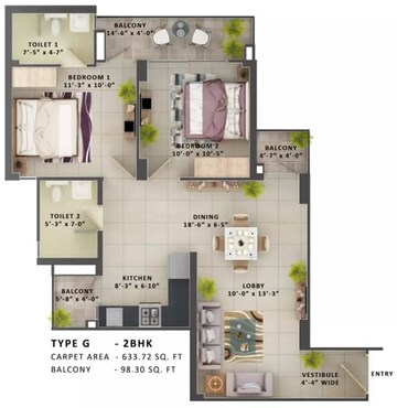  2 BHK Apartment at MRG The Meridian, Sector 89 – for Sale