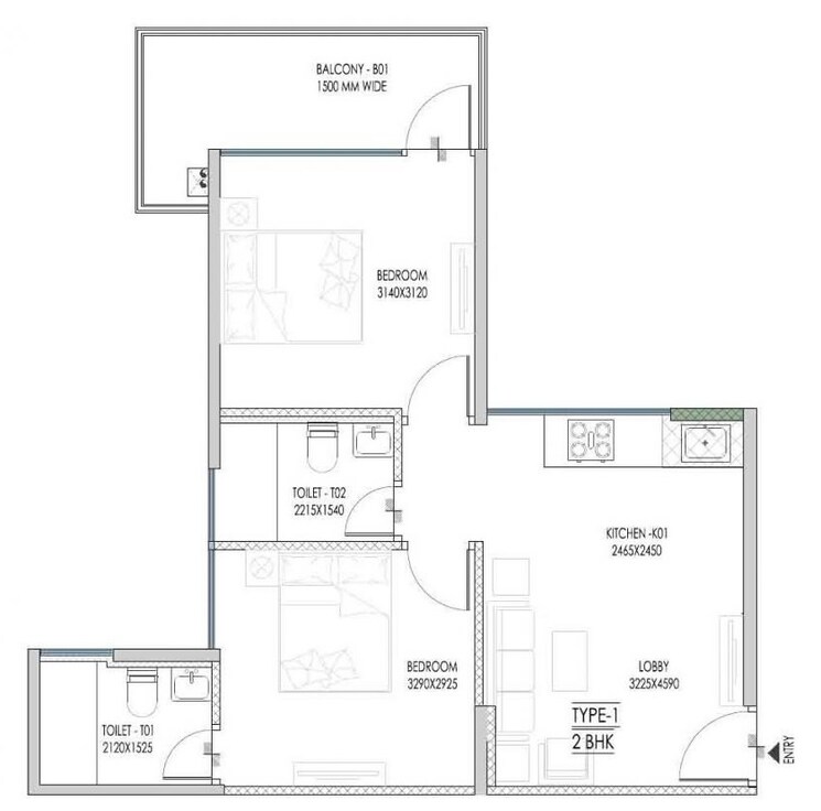 Other, mvn-the-athens 2 Bedroom 581 Sq.Ft. Apartment In Sohna Sector 5 Gurgaon 9193833