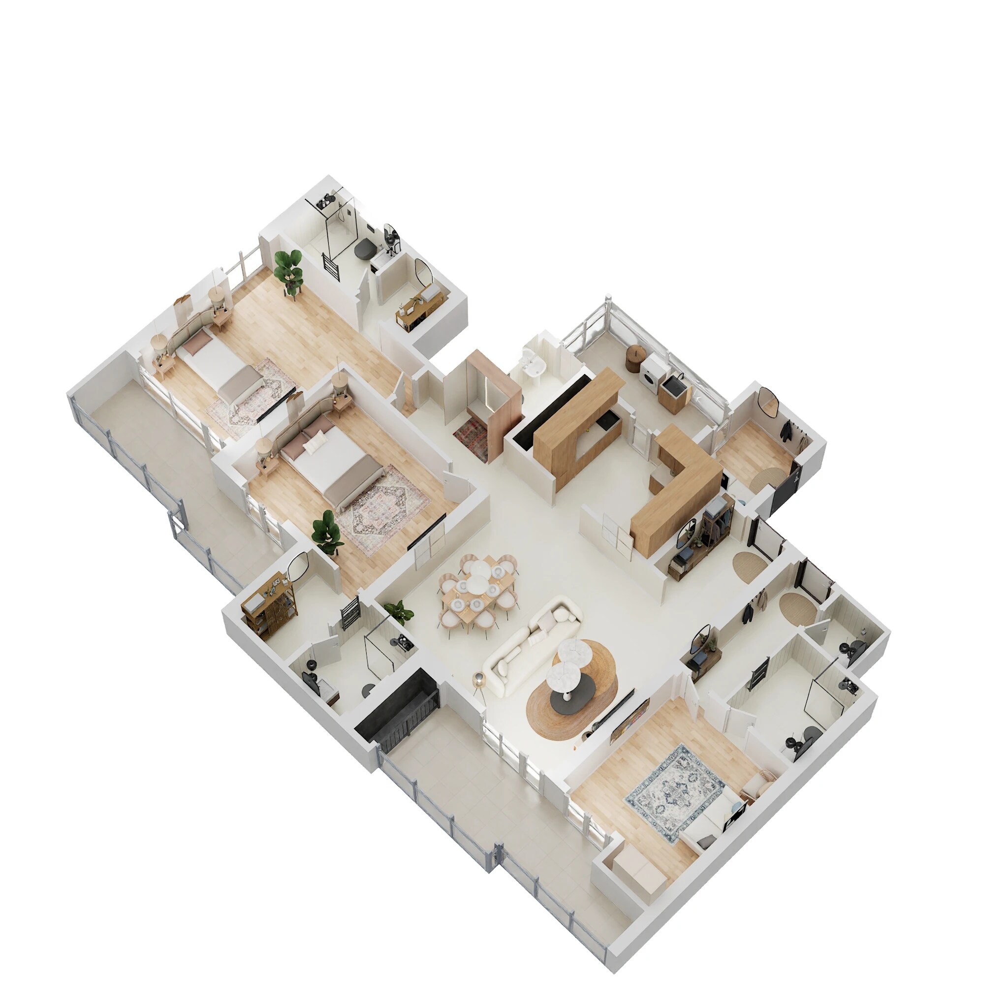 Floor plan of 3 BHK 2590 Sq. Ft. Apartment in Navraj The Kingstown Heights, Gurgaon