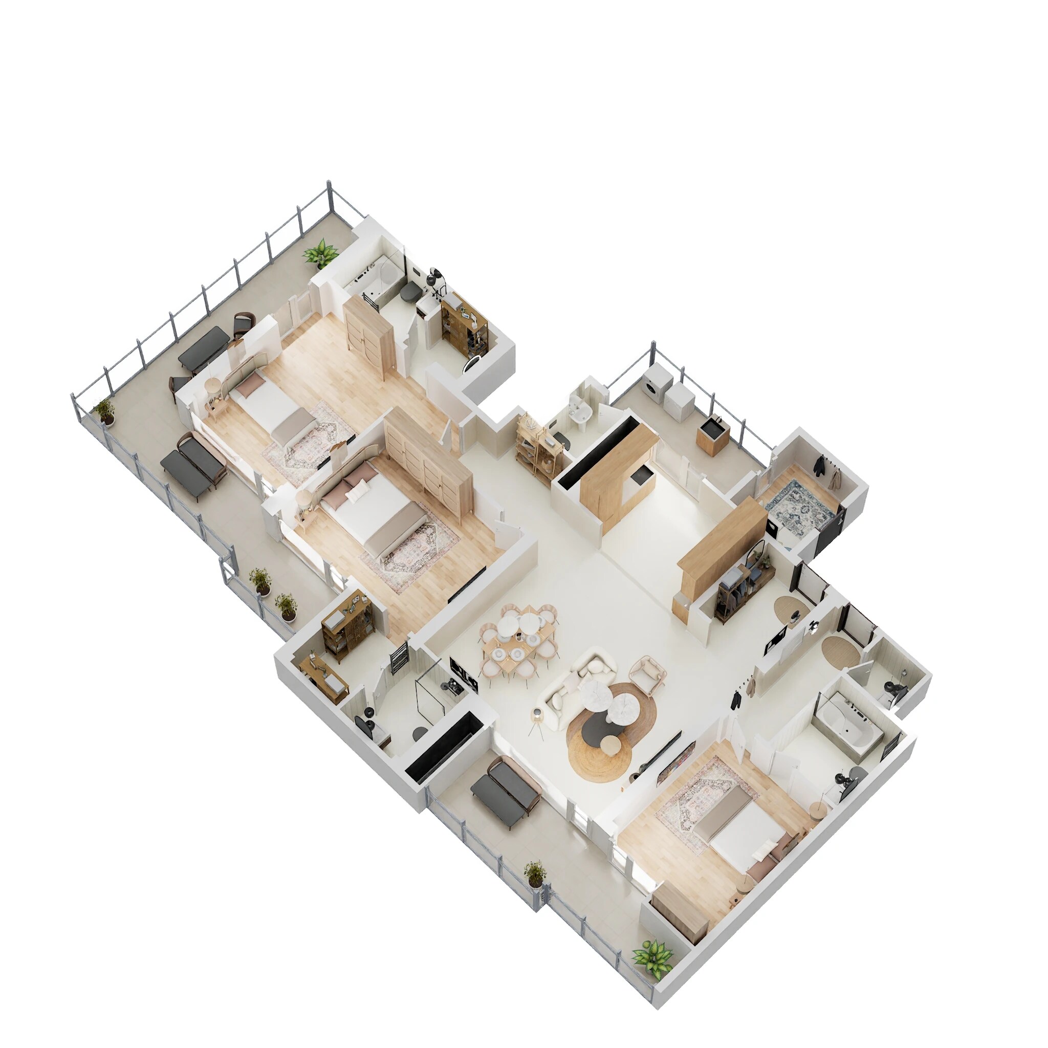 Floor plan of 3 BHK 2675 Sq. Ft. Apartment in Navraj The Kingstown Heights, Gurgaon