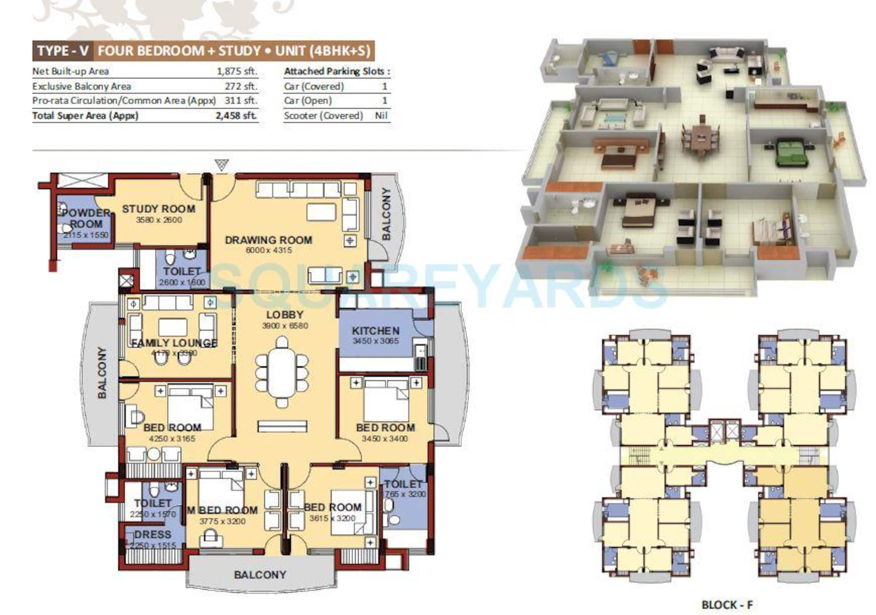 nbcc heights apartment 4bhk st 2458sqft 1
